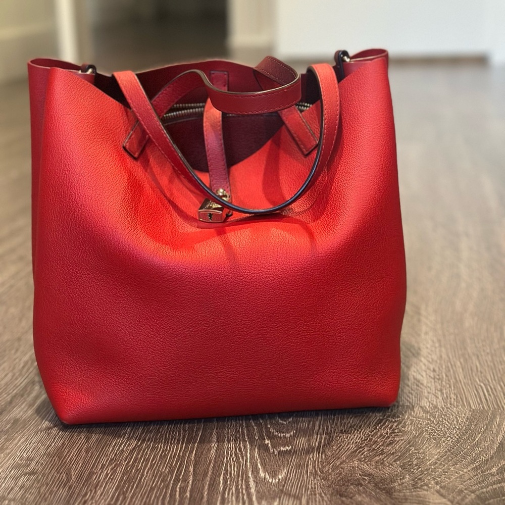 Carolina Herrera Red Tote Bag